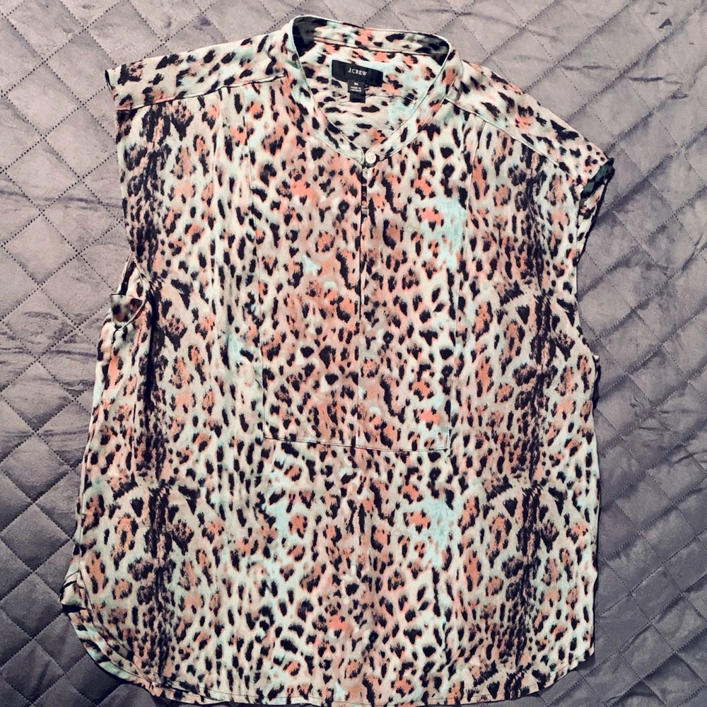 JCREW  Leopard Print Blouse